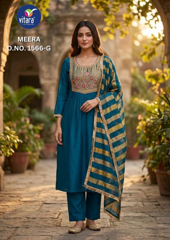 Vitara meera 3pcs wholesale kurti surat mm creation